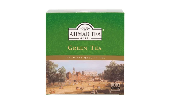 Ahmad Tea Green Tea Pure, Pack of 100